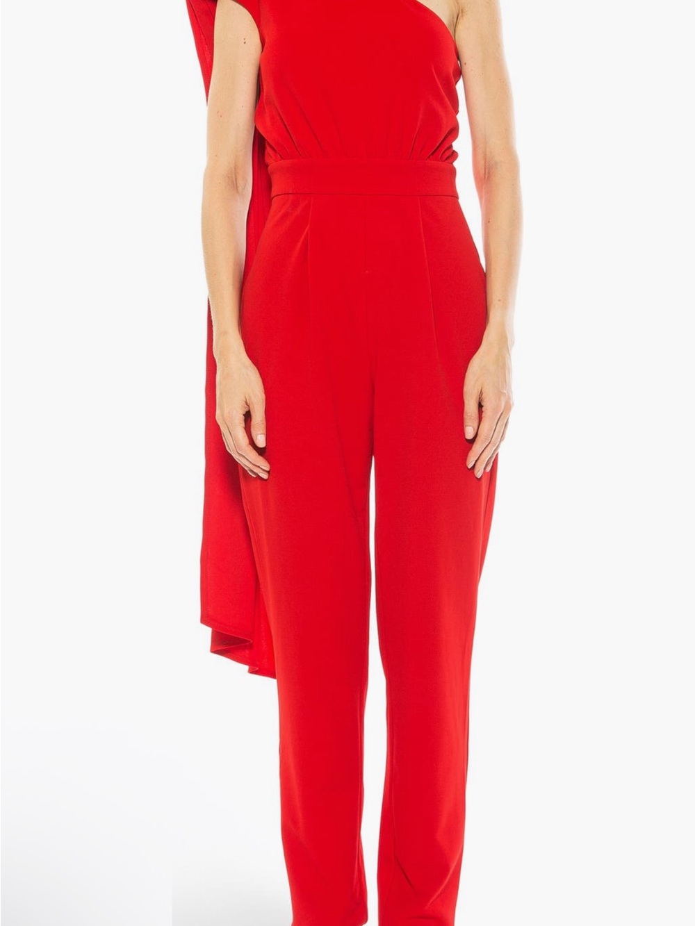 Alexia Admor Red One-Shoulder Jumpsuit